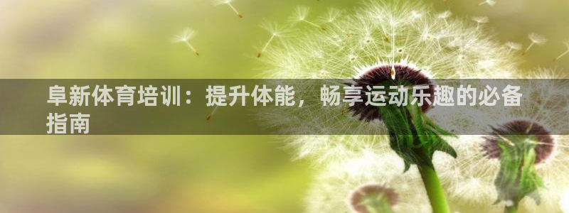 焦点娱乐是黑平台吗：阜新体育培训：提升体能，畅享运动