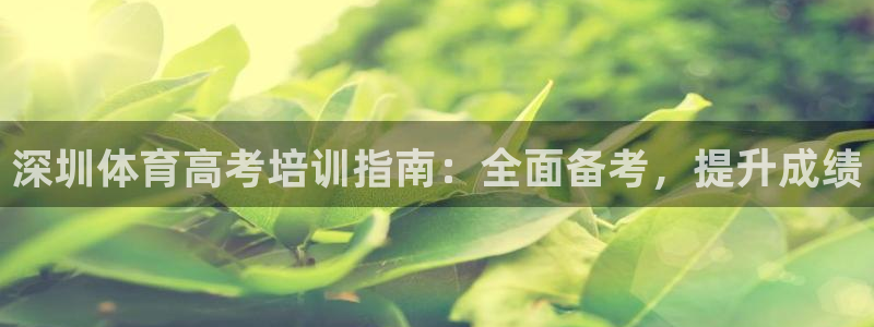 焦点娱乐平台账号在哪注册的：深圳体育高考培训指南：全