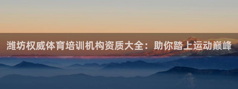 焦点娱乐公司：潍坊权威体育培训机构资质大全：助你踏上