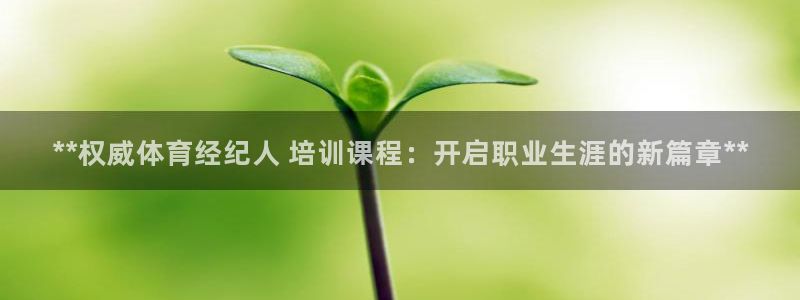 焦点娱乐平台总代理开户：**权威体育经纪人 培训课程