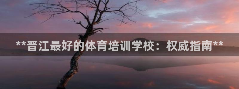 焦点娱乐黑平台：**晋江最好的体育培训学校：权威指南