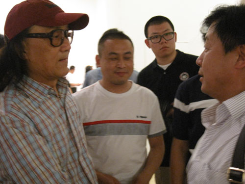 著名画家石齐与杨焦点讲话